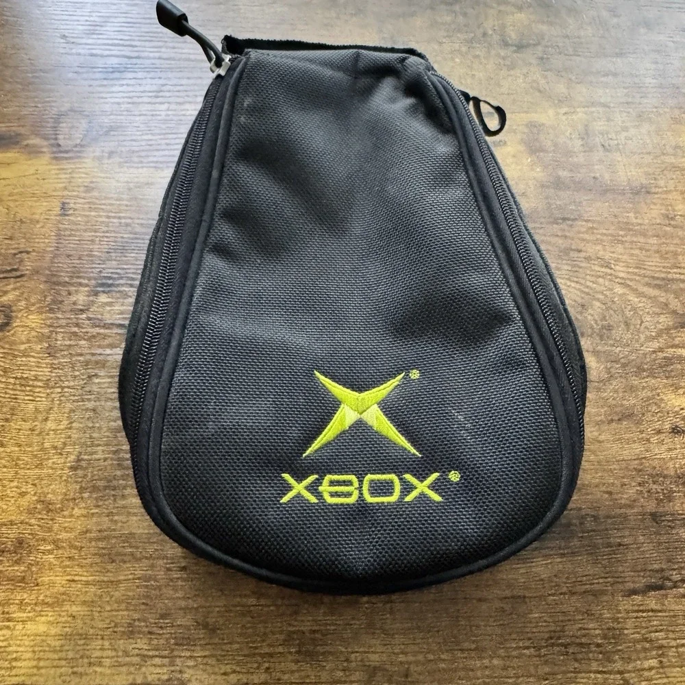Microsoft Original Xbox Live Headset Game‎ Storage Zip Carrying Case Black